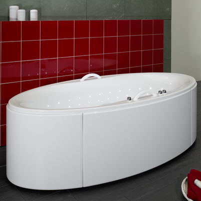 Harmony whirlpool bath offers space for 1 or 2 people